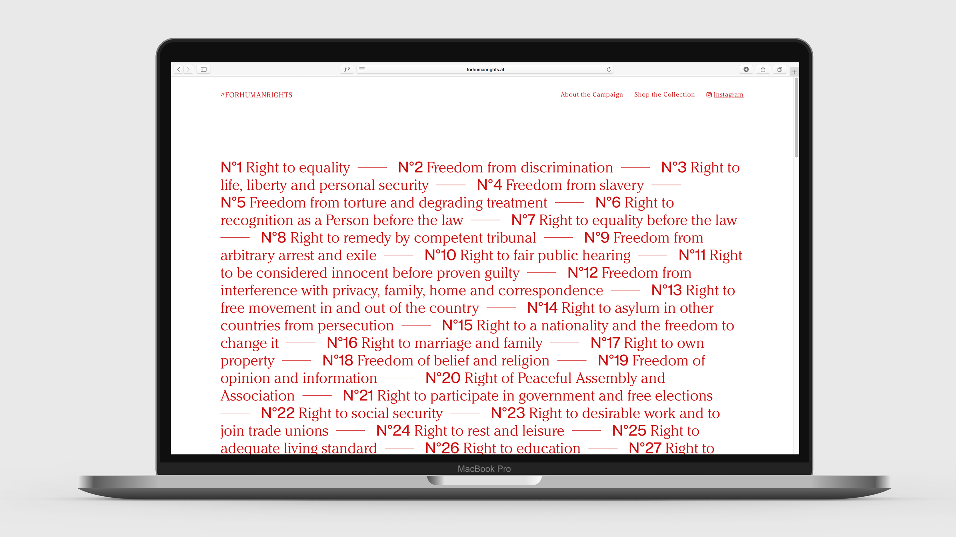Jonas Weber – For Human Rights Wearable Declaration Editorial, Creative Direction, 2019 