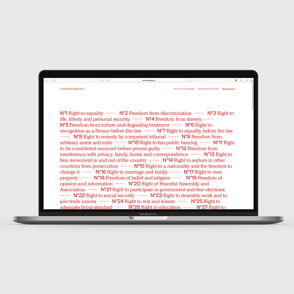 Jonas Weber – For Human Rights Wearable Declaration Editorial, Creative Direction, 2019 